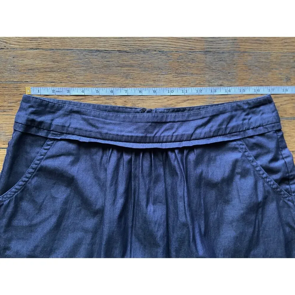 JCREW Bluish Gray Pleated Cotton Mini Skirt size 10